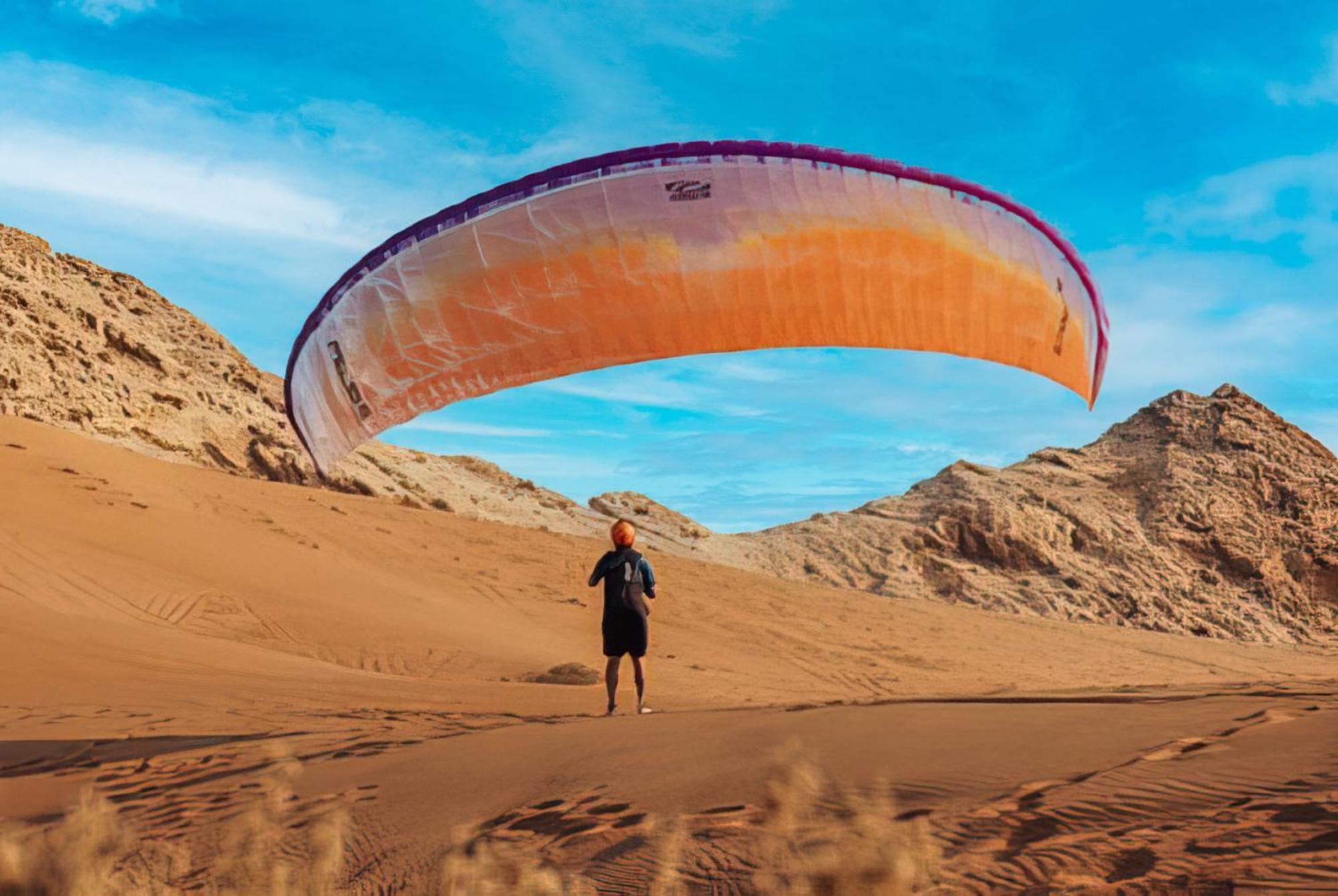 ホテル Al Badayer Retreat By Sharjah Collection Margham エクステリア 写真 Parachute landing on the dunes